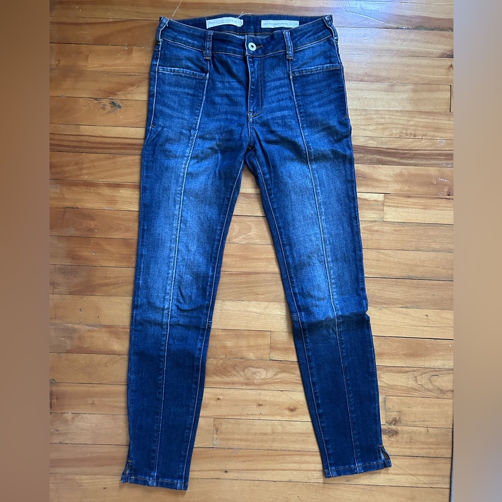 Pilcro and the Letterpress Blue Skinny Jeans